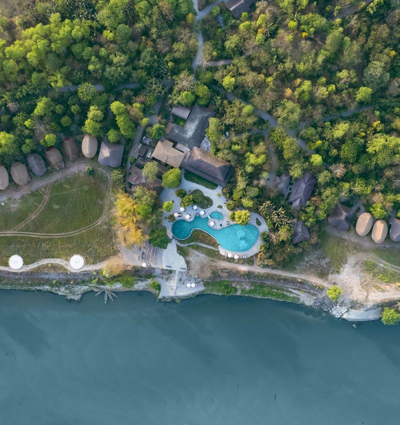 Bird's eye view of Barahi Jungle Lodge